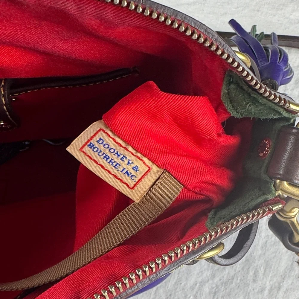 Dooney & Bourke Stanwich Satchel Purple Toledo Leather. RARE. - Picture 15 of 16